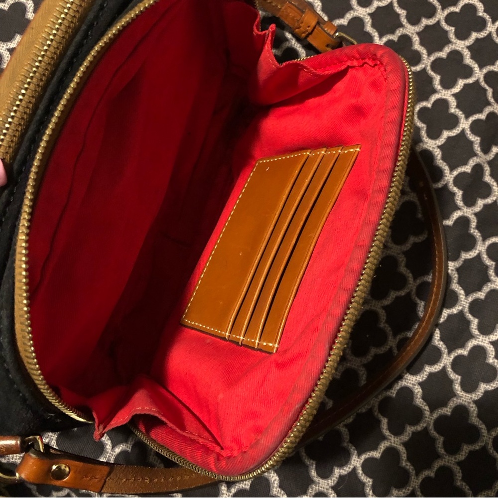 Dooney & Bourke Suede Crossbody Hunter BLACK - Picture 11 of 16